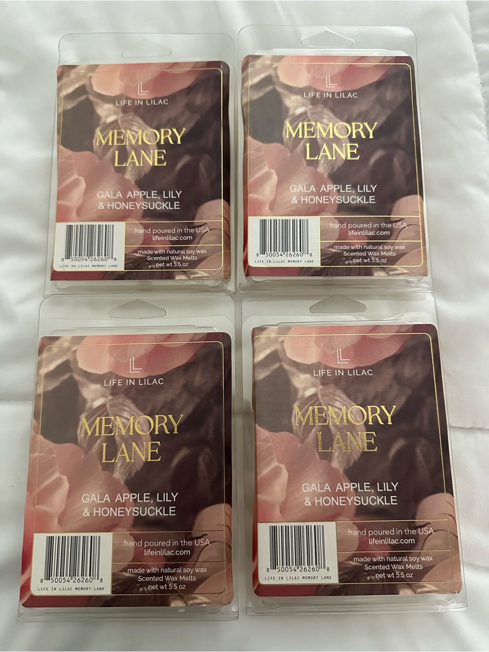 Life in Lilac, brand new wax melts - four packs of Memory Lane